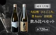 日本酒・大信州「ひとごこち」と坐kura「金紋錦」の飲み比べセット