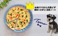 【Tesoro】わんこ用／お肉でできたピザ　カボチャソース（お肉屋さんが作る犬ご飯）
