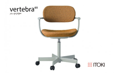 イトーキ バーテブラ03 （vertebra03）ワークチェア【 お客様組立品 ( かんたん組立 ) /   5本脚 本体：ペールオリーブ CD張地：ディープイエロー 抵抗付ウレタン双輪キャスター / 柴田文江氏デザイン / 日本製 】  オフィスチェア デスクチェア ダイニングチェア KG825CDM1L4Y2CF (KG825CDM1L4Y2C)【EI036W】 947992 - 滋賀県近江八幡市