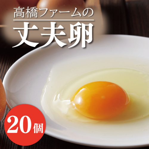 AQ001　高橋ファームの丈夫卵 20個入り 950897 - 栃木県益子町