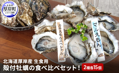 北海道 厚岸産 殻付牡蠣の食べ比べセット！（生食用）  牡蠣 カキ かき 生食 生食用 生牡蠣  食べ比べ 952219 - 北海道厚岸町