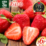 【期間限定発送】 いちご 定期便 あまおう 2p 3回 総計6P [THE FARM_strawberry 福岡県 宇美町 um40azo780012] イチゴ 苺 フルーツ 果実 甘い 小分け