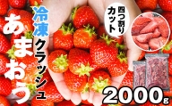 福岡県産 冷凍いちご クラッシュあまおう 2kg SF054-1　/あまおう 冷凍 使いやすいクラッシュ 小分け