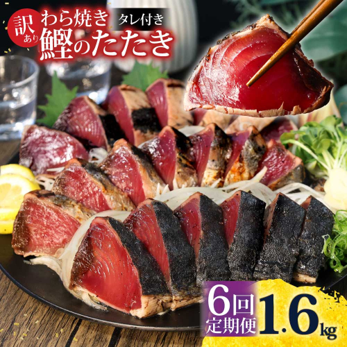 <定期便6回コース> 訳あり 鰹タタキ 1.6kg　 定期コース 6ヶ月 数ブロックに小分け 954689 - 高知県土佐市