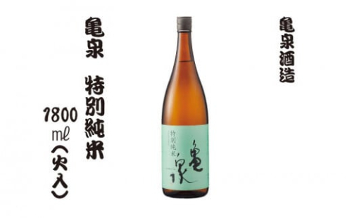 特別純米酒 1800ml（火入）お酒 酒 日本酒 純米酒 やや辛口 アルコール度数15.5度 お取り寄せ ご当地 美味しい おいしい おさけ 一升 一升瓶 晩酌 家飲み 熱燗 和食 晩酌 贈り物 亀泉酒造 954986 - 高知県土佐市
