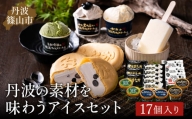 丹波篠山 素材を味わうアイスクリーム　人気セット　17個 計6種