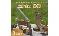木片木工体験(３名分)≪ものづくり 手作り おもちゃ 玩具 家族 親子≫