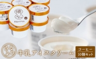 さるふつ牛乳アイスクリーム コーヒー10個セット【03029】