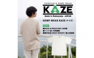 K349　KAZE(ケイズ)　ＷＨＩＴＥ　XXLサイズ　麻素材　ヘンプコットン　Tシャツ