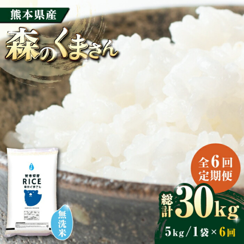 【全6回定期便】  森のくまさん 無洗米 5kg【株式会社  農産ベストパートナー】 [ZBP037] 960755 - 熊本県山鹿市