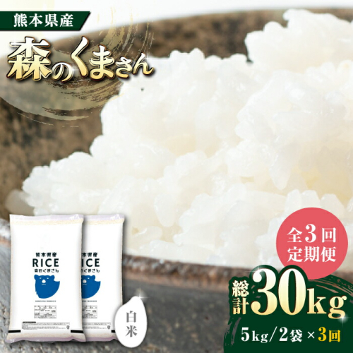 【全3回定期便】   森のくまさん 白米 10kg(5kg×2袋)【株式会社  農産ベストパートナー】 [ZBP055] 960764 - 熊本県山鹿市