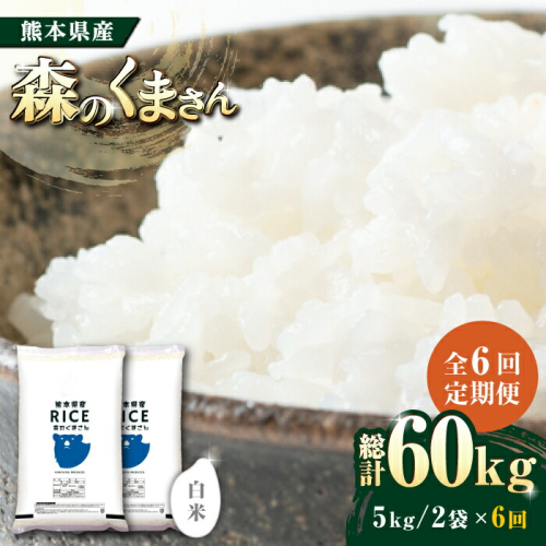 【全6回定期便】   森のくまさん 白米 10kg(5kg×2袋)【株式会社  農産ベストパートナー】 [ZBP056] 960765 - 熊本県山鹿市