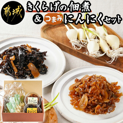 きくらげの佃煮とつまみにんにくのセット_AA-C903 962661 - 宮崎県都城市