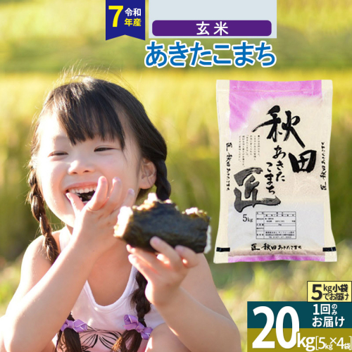 【玄米】＜令和7年産＞ 秋田県産 あきたこまち 20kg (5kg×4袋) 20キロ お米 匠 964355 - 秋田県仙北市