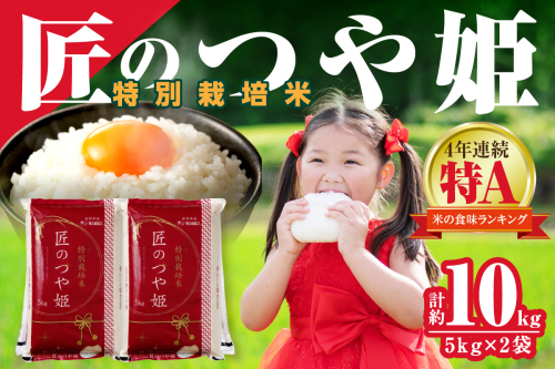 【令和８年産】特別栽培米「匠のつや姫」５ｋｇ×２袋 米 お米 つや姫 つやひめ 10キロ 2袋 お取り寄せ 人気 特A 【058_1949】 965175 - 島根県浜田市