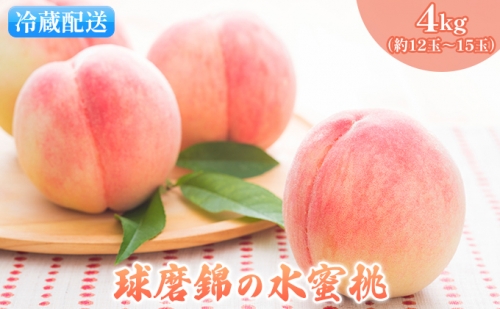【2021年発送】錦の水蜜 桃 4kg（約12玉～15玉）【配送不可：離島】