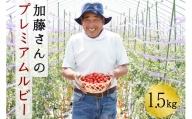 【7月中旬より順次発送】加藤さんのプレミアムルビー　1.5kg　北海道産高糖度フルーツミニトマト