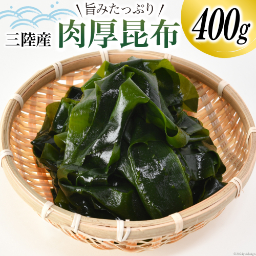 三陸産 肉厚 昆布 400g [川村海産 宮城県 気仙沼市 20564661] 海産物 コンブ 佃煮 煮物 おやつ おつまみ おでん 煮物 煮しめ 出汁 海藻 魚介類 常温 966309 - 宮城県気仙沼市
