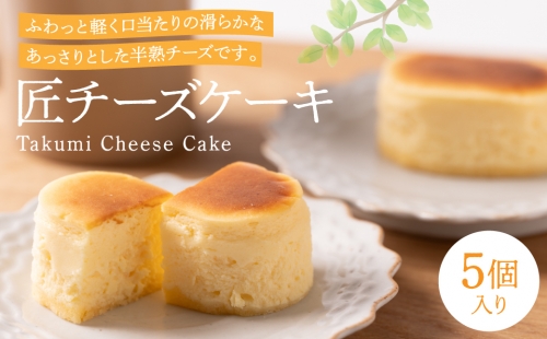 匠チーズケーキ５個入り ケーキ スイーツ 洋菓子 966407 - 熊本県八代市