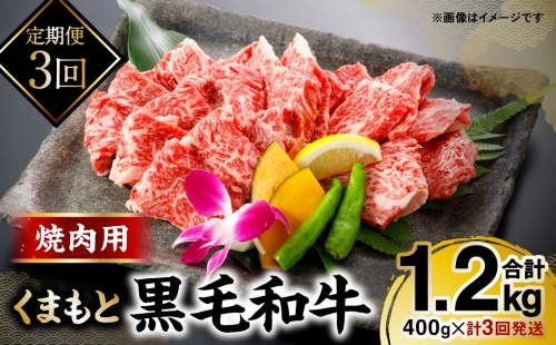 【定期便3回】 くまもと黒毛和牛 焼肉用 400g　計3回発送 973327 - 熊本県八代市