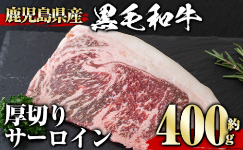 鹿児島県産黒毛和牛厚切りサーロイン(400g) タレ 調味料付き！ 黒毛和牛 和牛 赤身【1129】A358-v01