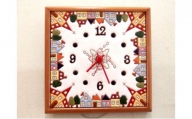 カラフルなお家のかわいい時計【Aステップ・・1秒ずつ秒針が動くタイプ】 mi0031-0002-1