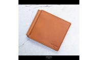 maf pinto (マフ ピント) マネークリップ 二つ折り財布 ライトブラウン(同色ステッチ) 薄い カード収納 レザー 本革 日本製
