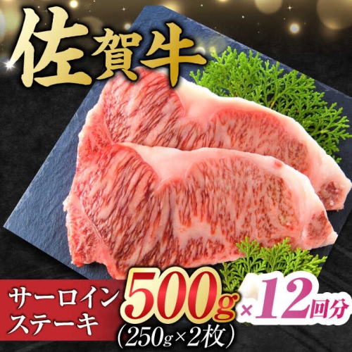 【12回定期便】 艶さし！ 佐賀牛 サーロインステーキセット 計6kg （250g×2枚×12回） 吉野ヶ里町 [FDB041] 976254 - 佐賀県吉野ヶ里町