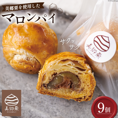 菓子 栗マロンパイ 9個 [栗菓子工房みず穂屋 宮崎県 美郷町 31at0021] 和栗 スイーツ お取り寄せ 栗づくし 冷凍 手作り 宮崎県 産 美郷栗 国産 贈答品 ギフト 979536 - 宮崎県美郷町