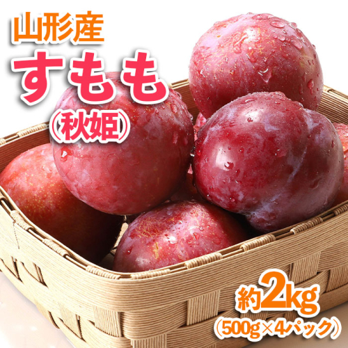 山形産 すもも(秋姫) 約2kg(500g×4パック)【令和8年産先行予約】FU23-536 979720 - 山形県山形市