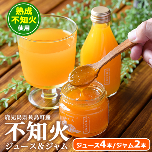 鹿児島県長島町産！不知火朝食セット ジュース(180ml×4本)ジャム(2個×135g)【礒永水産】iso-7099 980259 - 鹿児島県長島町