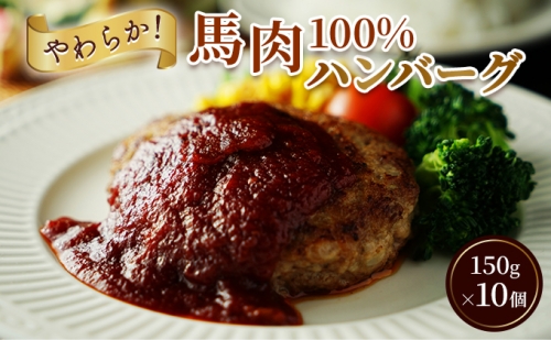 ハンバーグ 馬肉 100% 150g×10個 981870 - 熊本県錦町