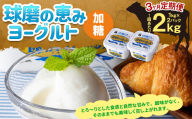 [3ヶ月定期便]球磨の恵み ヨーグルト (加糖) 2kg(1kg×2パック)×3回 合計6kg ヨーグルト 加糖