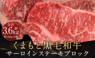 くまもと黒毛和牛 サーロインステーキ ブロック 約3.6kg ステーキ 肉