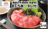 【刺身用】海鮮丼の具 マグロ 60g（タレ付）× 5人前 【最新の冷凍技術】[B-11020]