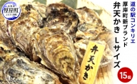 先行予約 厚岸町 新ブランド 『 弁天かき 』 Lサイズ 15個  北海道 牡蠣 カキ かき 生食 生食用 生牡蠣