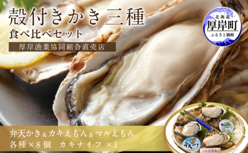   北海道厚岸産【殻かき三種】食べ比べセット 987389 - 北海道厚岸町