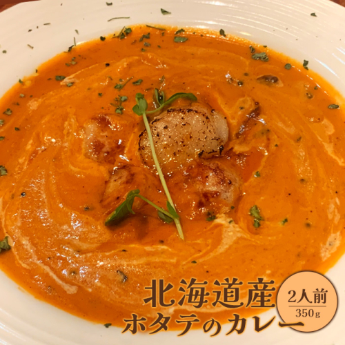 北海道産ホタテのカレー350g×2人前【65001501】 987591 - 北海道恵庭市