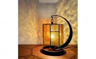Nijiiro Lamp のステンドグラスのテーブルランプ　サークルクリア　アンバー【1425963】