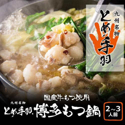 AB241.「とめ手羽」博多もつ鍋セット2～3人前【味噌味】【もつ鍋・味噌味】 99377 - 福岡県新宮町