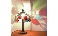 Nijiiro Lamp のステンドグラスのテーブルランプ ニジイロボウル カラフル【1426371】