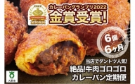 【6か月定期便】カレーパン 6個 牛肉 ゴロゴロ グランプリ 金賞受賞