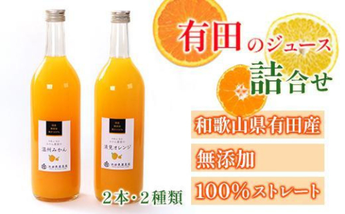 無添加・有田のジュース詰合せ720ml×2本・2種［種類おまかせ］［IKE238］ 995434 - 和歌山県那智勝浦町