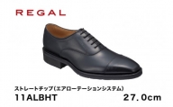 REGAL 11ALBHT ストレートチップ ブラック エアローテーション 27.0cm リーガル ビジネスシューズ 革靴 紳士靴 メンズ