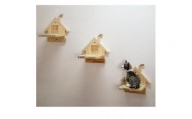 ハンドメイド パイン材キャットウォーク（ステップ3個セット） 木製 キャットタワー 猫グッズ 猫用品