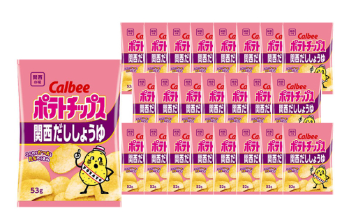 カルビーポテトチップス関西だししょうゆ24袋 お菓子 スナック 駄菓子  9998 - 滋賀県湖南市