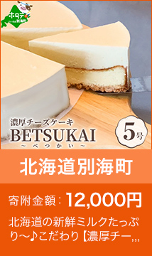 北海道の新鮮ミルクたっぷり～♪こだわり【濃厚チーズケーキ】BETSUKAI～べつかい～