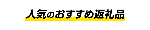 人気のおすすめ返礼品