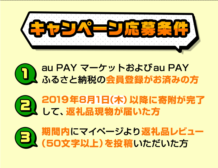 キャンペーン応募条件
