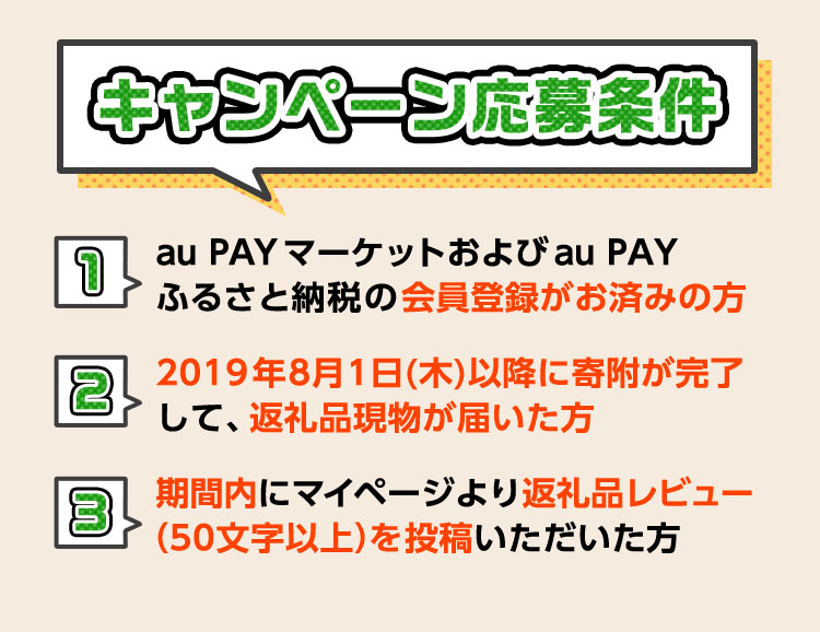 キャンペーン応募条件